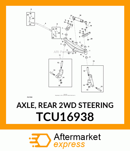 AXLE, REAR 2WD STEERING TCU16938