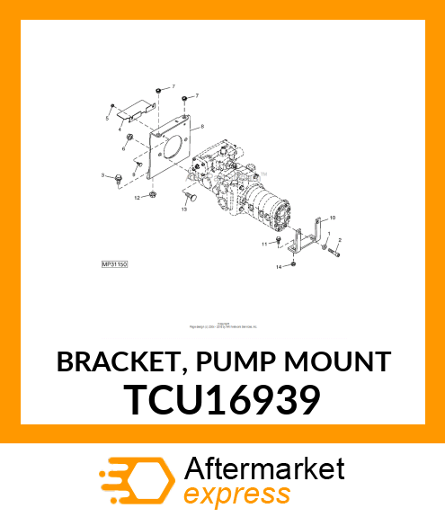 BRACKET, PUMP MOUNT TCU16939