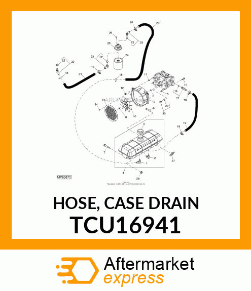 HOSE, CASE DRAIN TCU16941