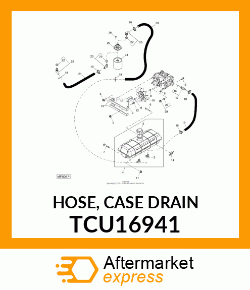 HOSE, CASE DRAIN TCU16941