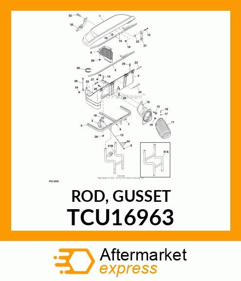 ROD, GUSSET TCU16963