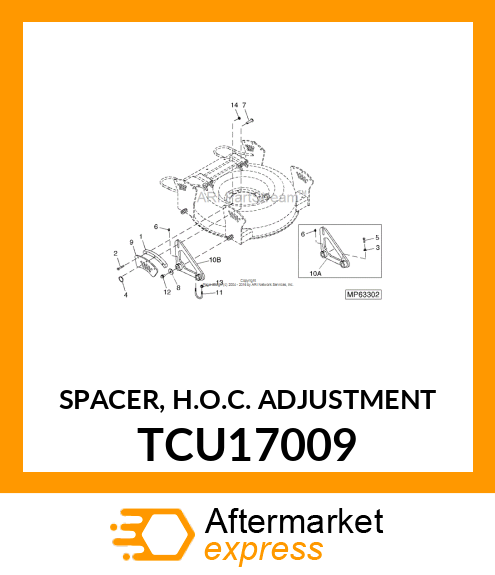 SPACER, H.O.C. ADJUSTMENT TCU17009