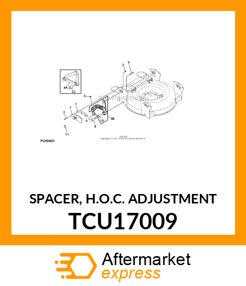 SPACER, H.O.C. ADJUSTMENT TCU17009