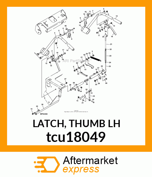 LATCH, THUMB LH tcu18049