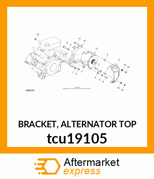 BRACKET, ALTERNATOR TOP tcu19105