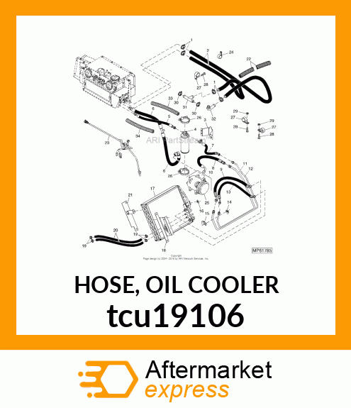 HOSE, OIL COOLER tcu19106