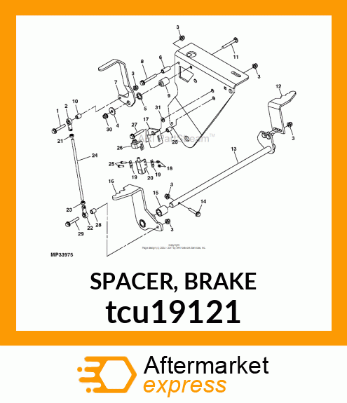SPACER, BRAKE tcu19121