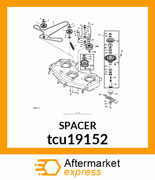 SPACER, BELT TENSIONER PIVOT tcu19152