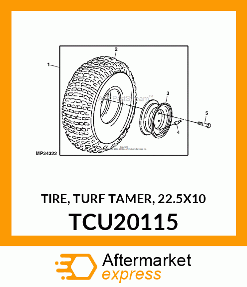 TIRE, TURF TAMER, 22.5X10 TCU20115