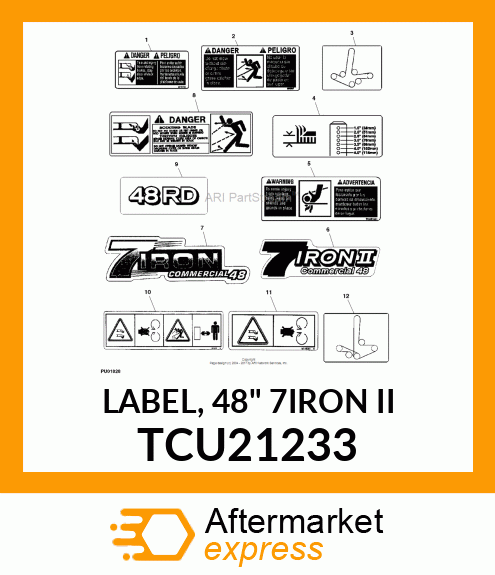 LABEL, 48" 7IRON II TCU21233