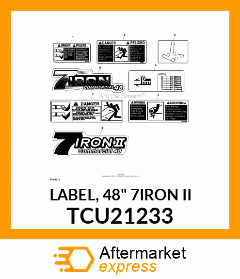 LABEL, 48" 7IRON II TCU21233