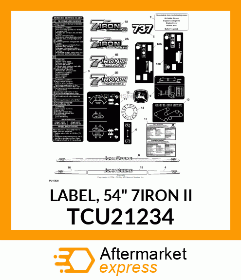 LABEL, 54" 7IRON II TCU21234