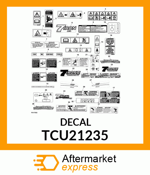 LABEL, 60" 7IRON II TCU21235