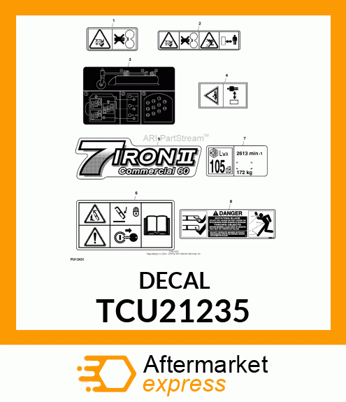 LABEL, 60" 7IRON II TCU21235