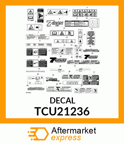 LABEL, 72" 7IRON II TCU21236