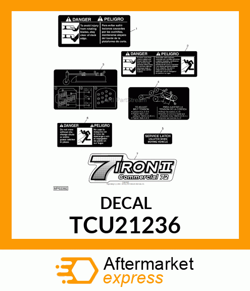 LABEL, 72" 7IRON II TCU21236