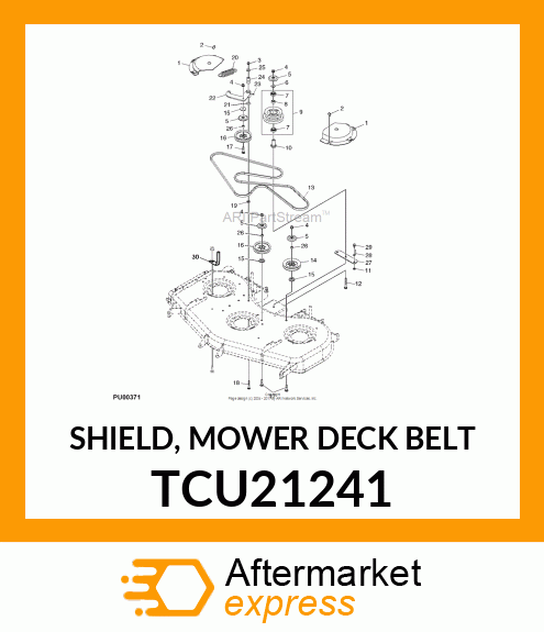 SHIELD, MOWER DECK BELT TCU21241