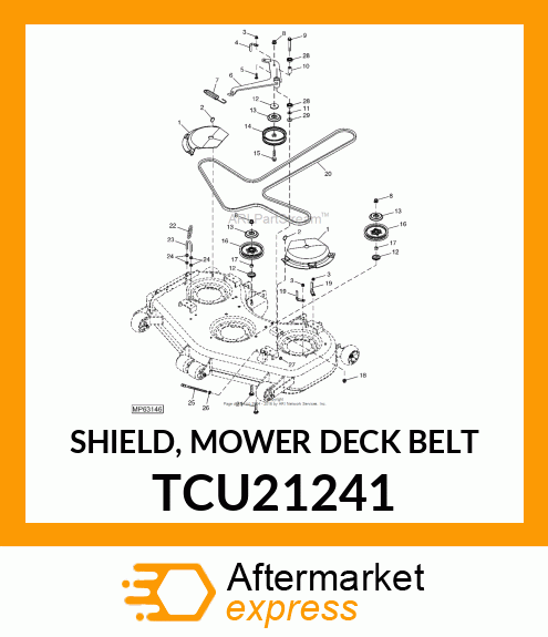 SHIELD, MOWER DECK BELT TCU21241