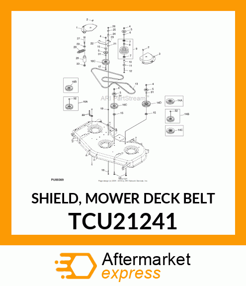 SHIELD, MOWER DECK BELT TCU21241