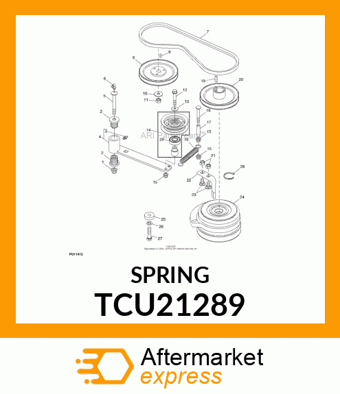 SPRING, MULE DRIVE IDLER TCU21289