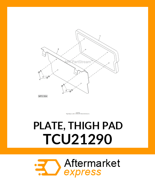 PLATE, THIGH PAD TCU21290