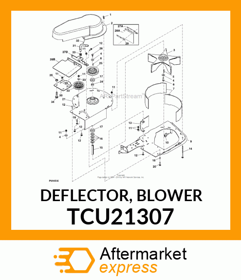 DEFLECTOR, BLOWER TCU21307