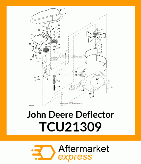 DEFLECTOR, PLATE TCU21309