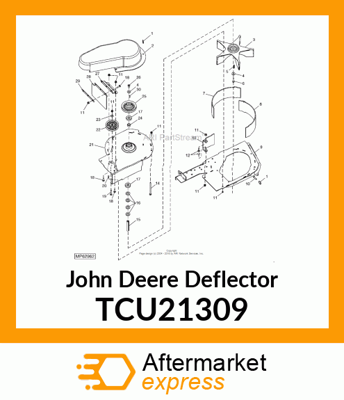 DEFLECTOR, PLATE TCU21309