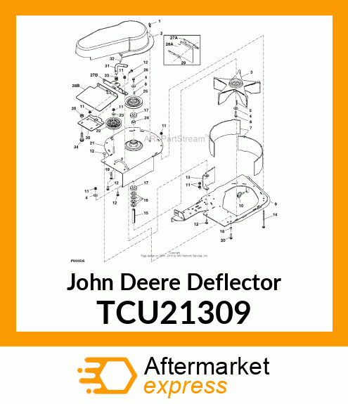 DEFLECTOR, PLATE TCU21309