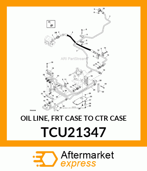 OIL LINE, FRT CASE TO CTR CASE TCU21347