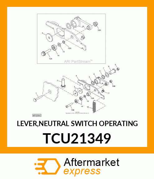 LEVER,NEUTRAL SWITCH OPERATING TCU21349