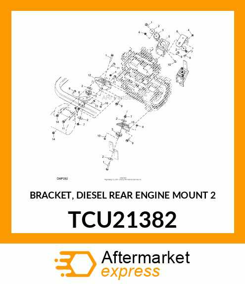 BRACKET, DIESEL REAR ENGINE MOUNT 2 TCU21382