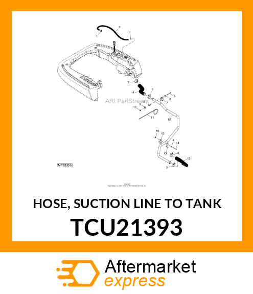 HOSE, SUCTION LINE TO TANK TCU21393