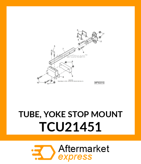 TUBE, YOKE STOP MOUNT TCU21451