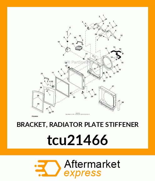BRACKET, RADIATOR PLATE STIFFENER tcu21466