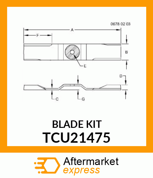 BLADE, MOWER, 48" MULTI TCU21475