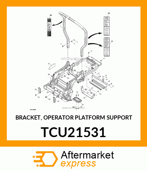 BRACKET, OPERATOR PLATFORM SUPPORT TCU21531