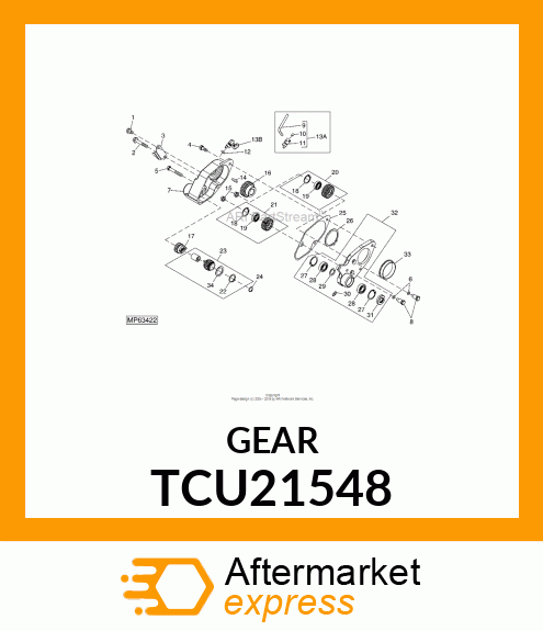 GEAR (BRUSH DRIVE) TCU21548