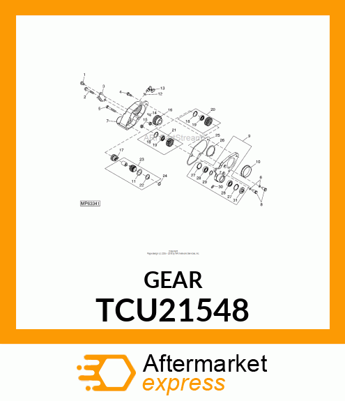 GEAR (BRUSH DRIVE) TCU21548