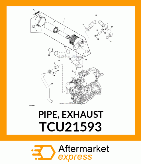 PIPE, EXHAUST TCU21593