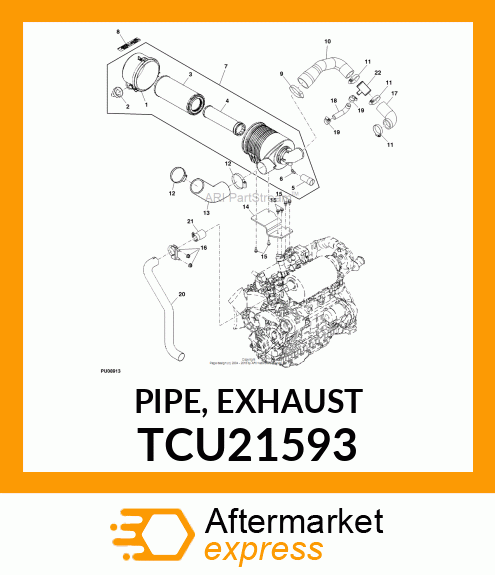 PIPE, EXHAUST TCU21593