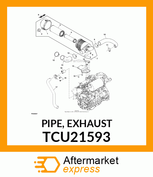 PIPE, EXHAUST TCU21593