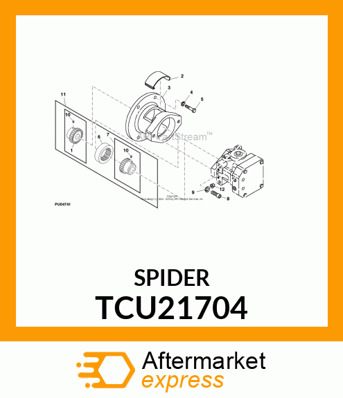 SPIDER, RED COUPLING TCU21704