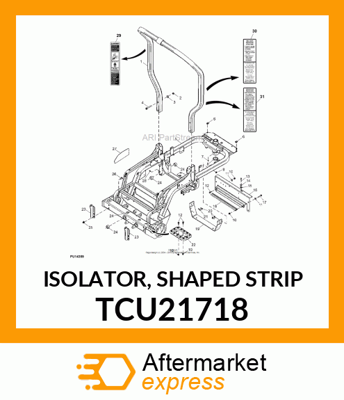 ISOLATOR, SHAPED STRIP TCU21718