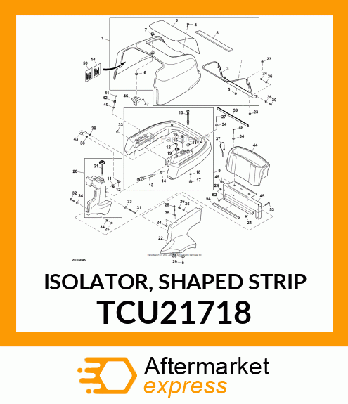 ISOLATOR, SHAPED STRIP TCU21718