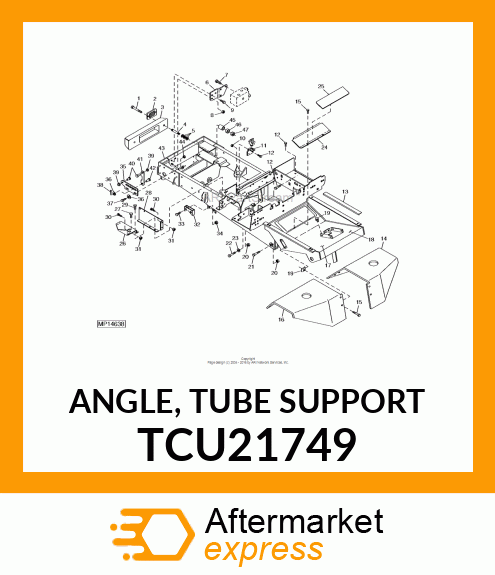 ANGLE, TUBE SUPPORT TCU21749