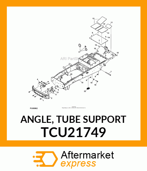 ANGLE, TUBE SUPPORT TCU21749