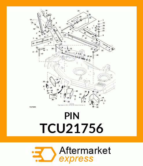 PIVOT, SPRING ROD TCU21756