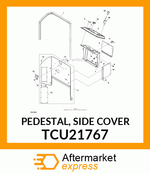 PEDESTAL, SIDE COVER TCU21767