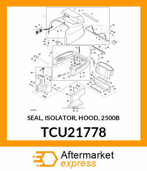 SEAL, ISOLATOR, HOOD, 2500B TCU21778